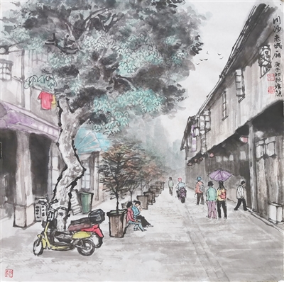 川沙老城厢（中国画）
